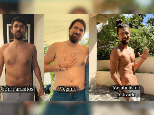 Santiago Rafael — transformación: Con parásitos, Vegano, Metabolismo activado